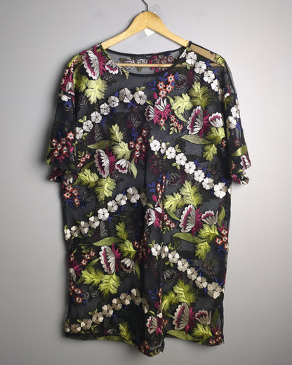 Zara Black Embroidered Tunic