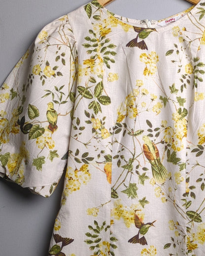 Honey White Floral Dress