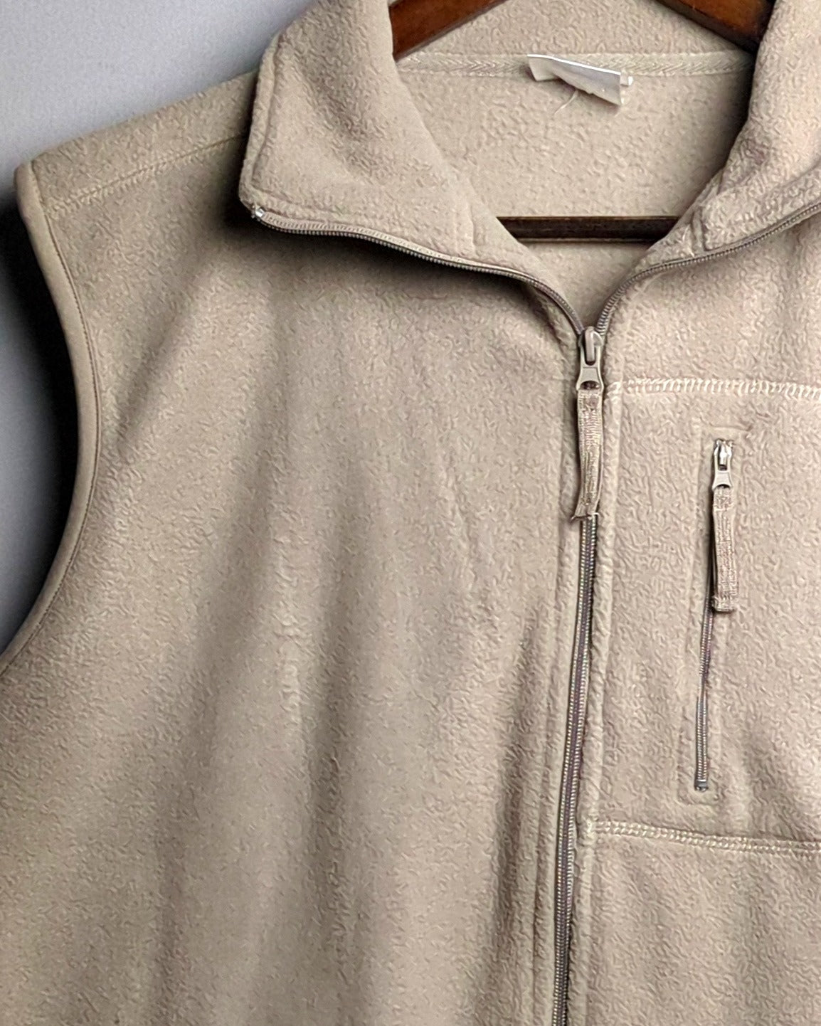 Twl Beige Fleece Vest