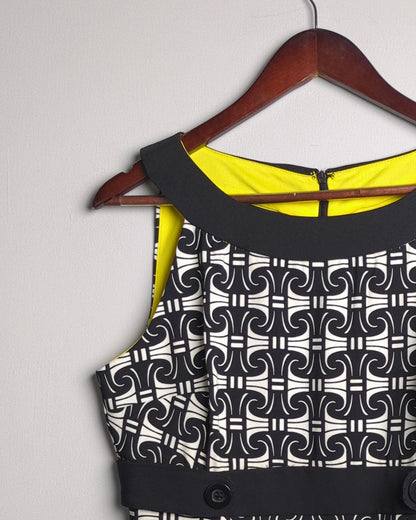 Avirate Black Geometric Dress
