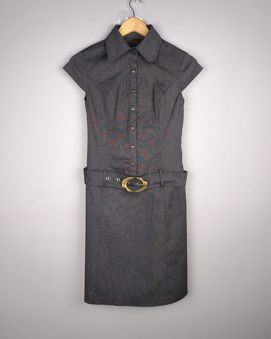 Dianyali Gray Shirt Dress