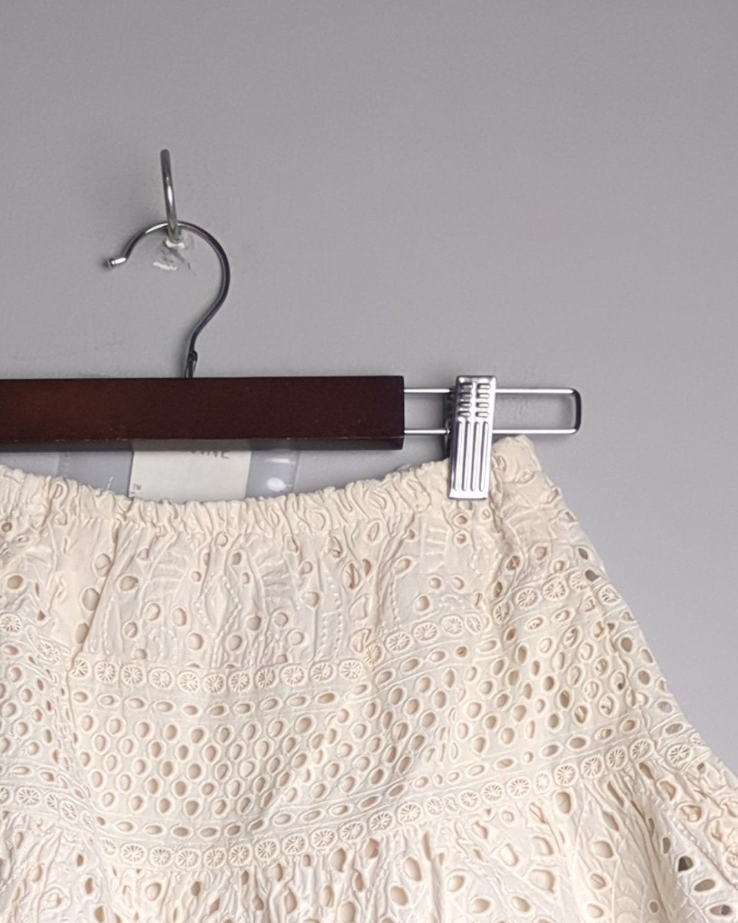 H&M Beige Eyelet Skirt