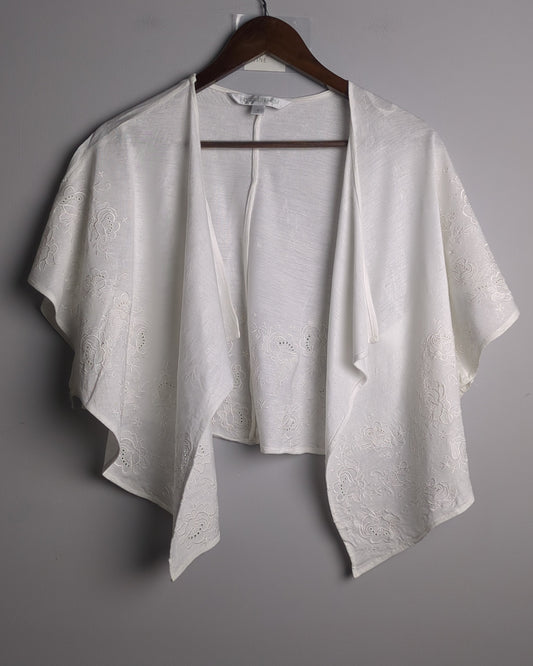Forever New White Floral Shrug