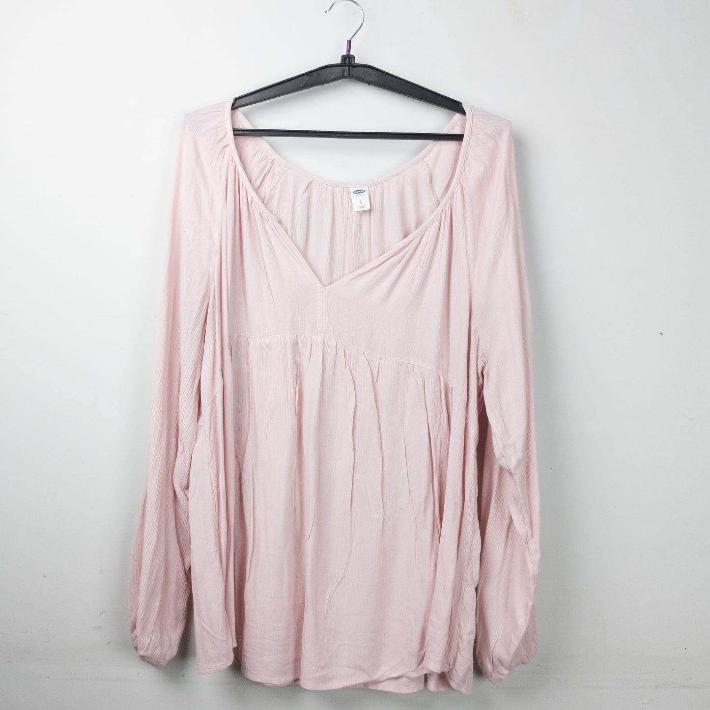 Pale Pink Peasant Blouse