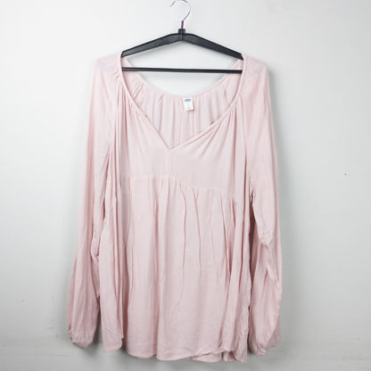 Pale Pink Peasant Blouse
