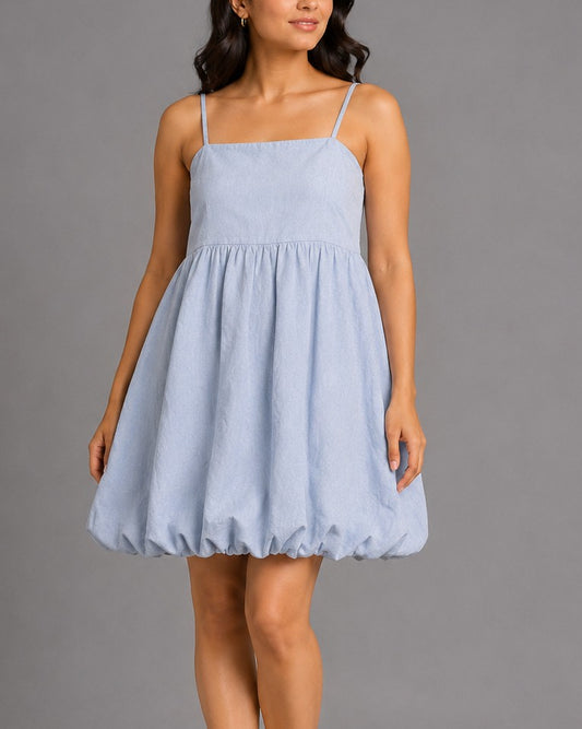 H&M Blue Denim Peplum