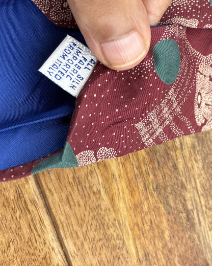 Perry Ellis Wine Graphic Silk Necktie