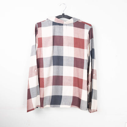 Plaid Relaxed Fit Blouse