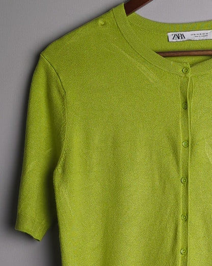 Zara Green Knit Cardigan
