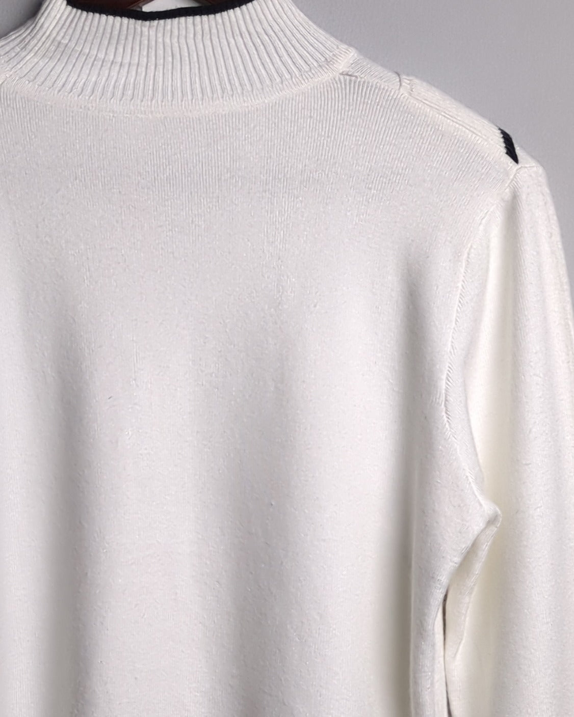 White Ruffle Sweater