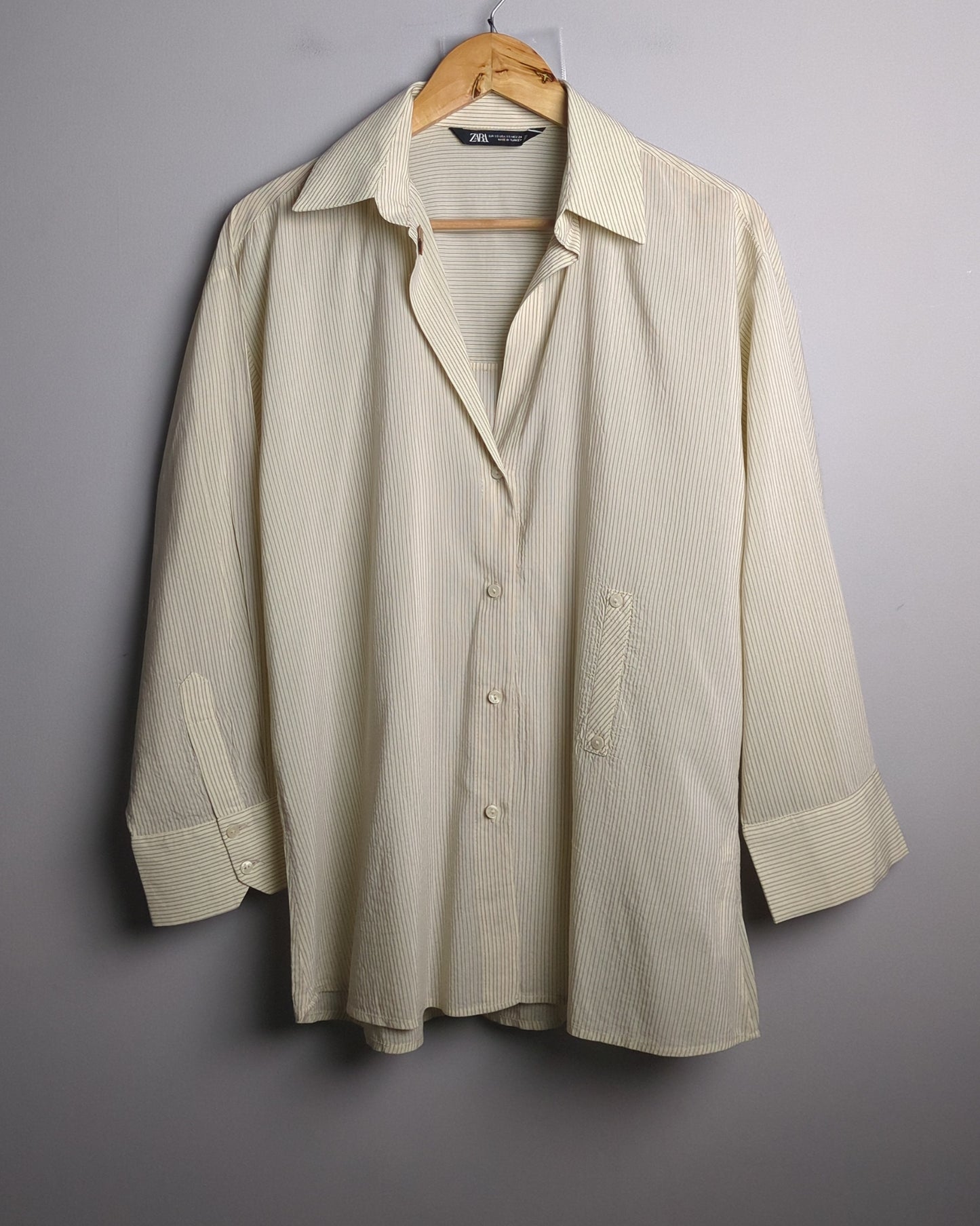 Zara Beige Button Shirt