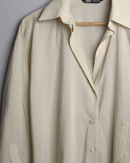 Zara Beige Button Shirt