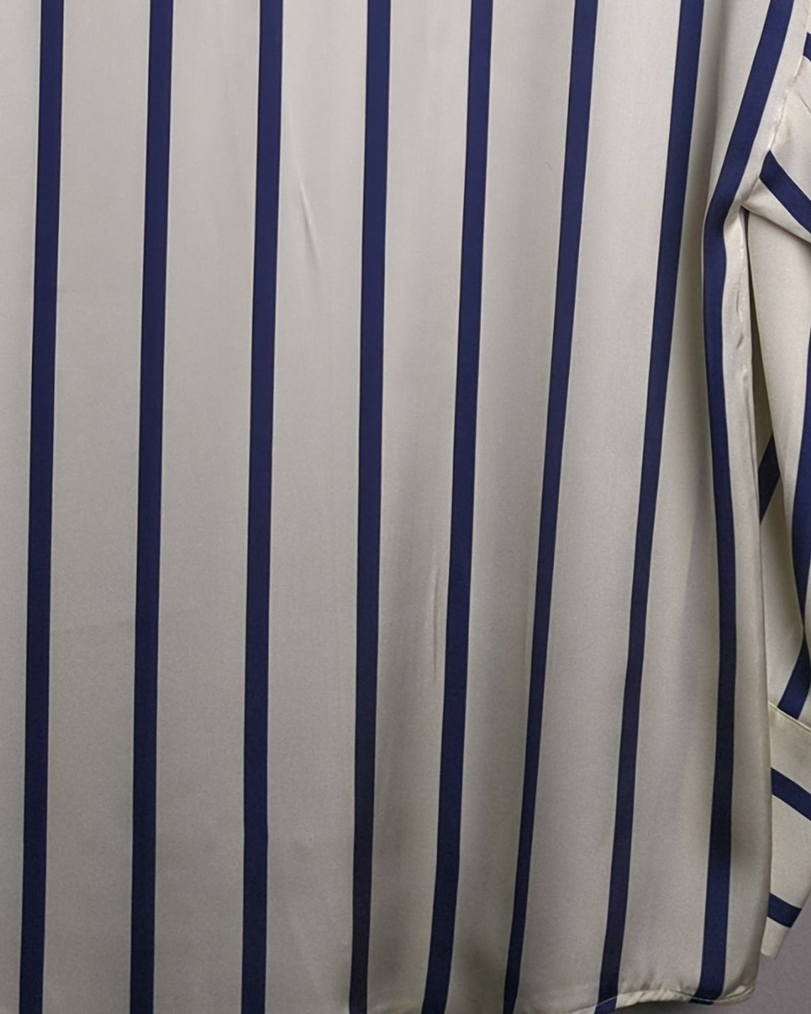 Zara White Striped Blouse