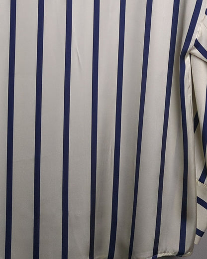 Zara White Striped Blouse