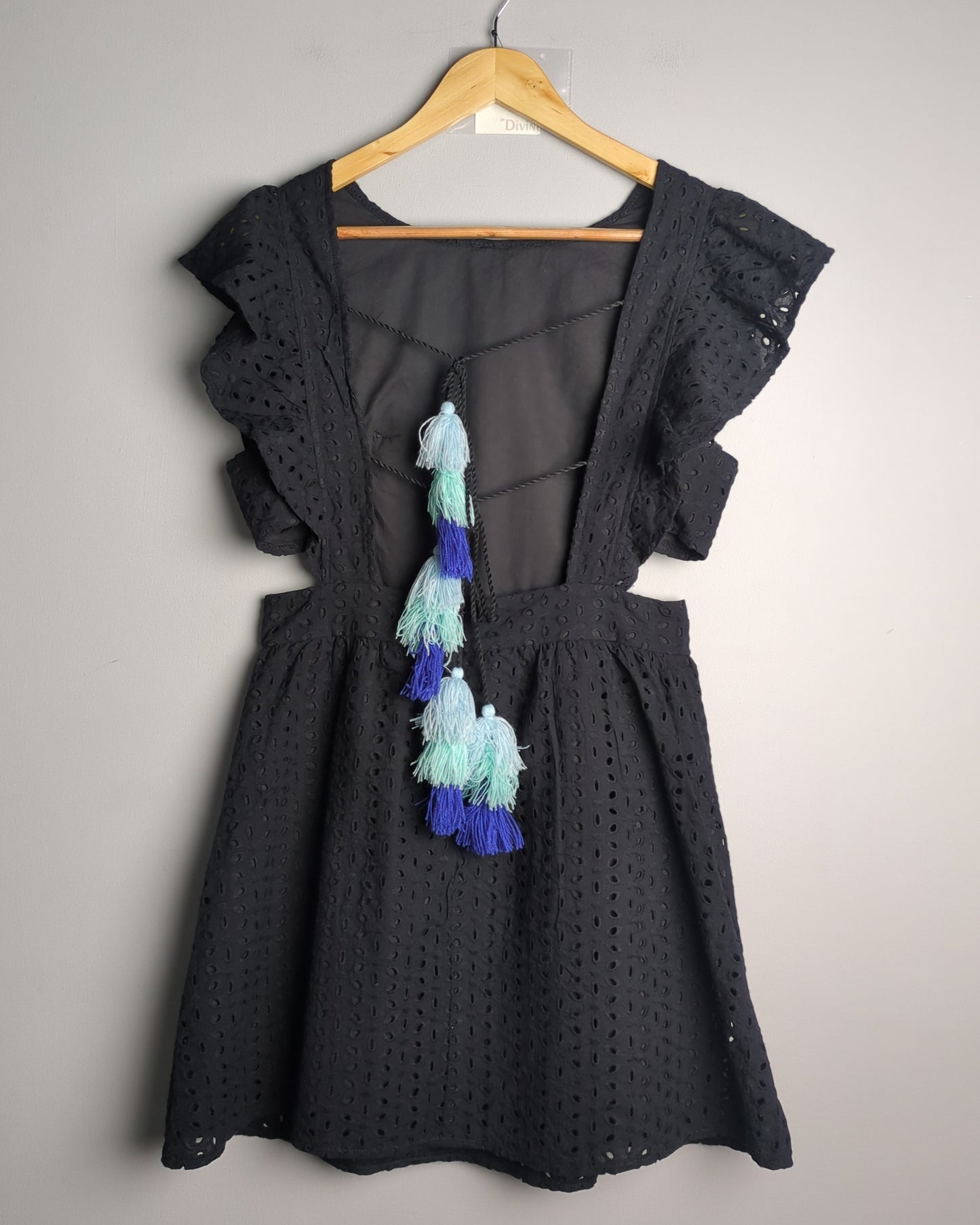 Shein Black Eyelet Dress
