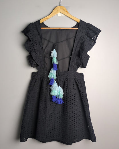 Shein Black Eyelet Dress
