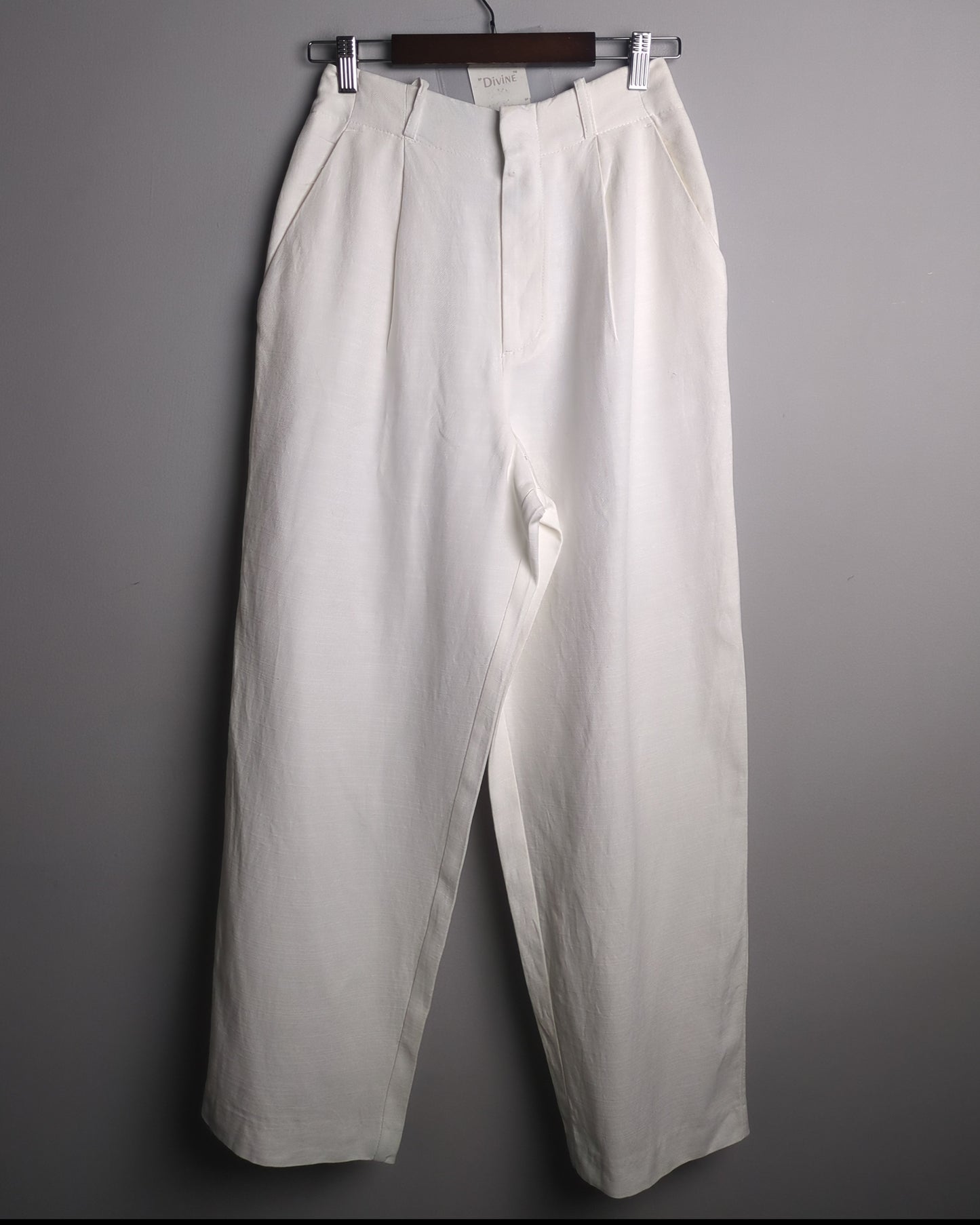 Zara White Casual Trousers