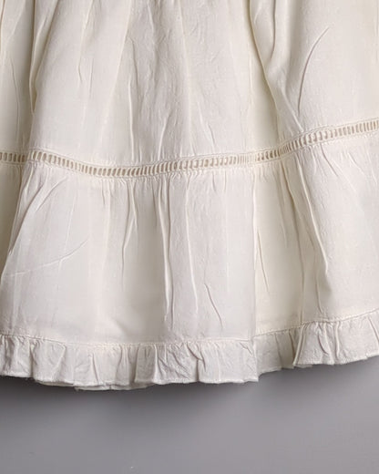 Zara White Tiered Skirt