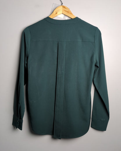 H&M Green Split-Neck Blouse