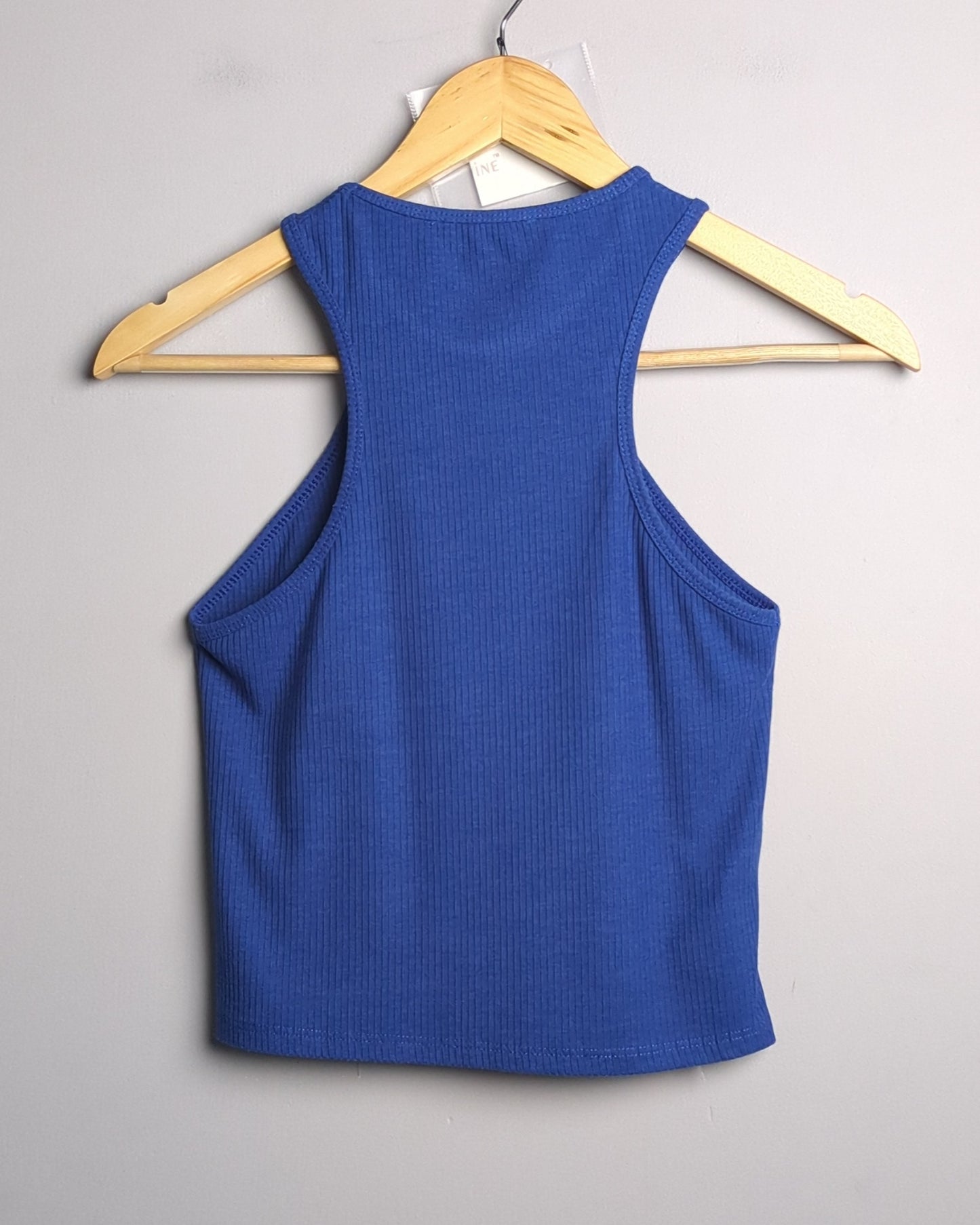 Mango Blue Ribbed Tank