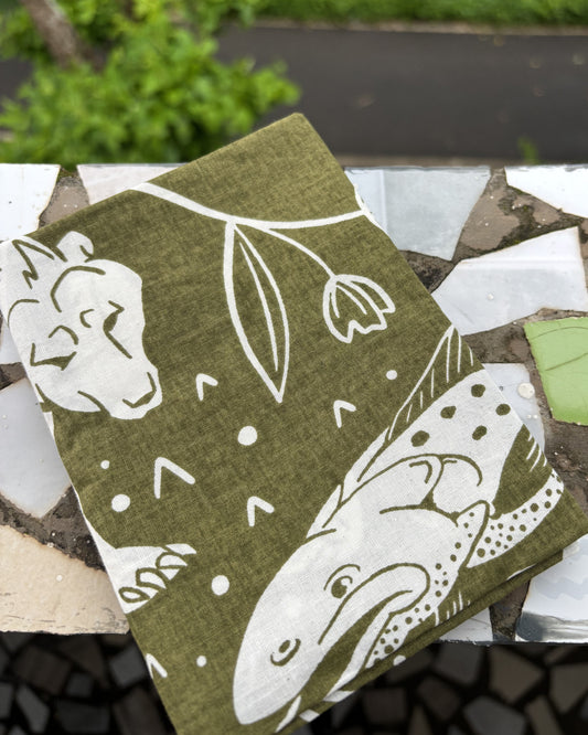 Green Animal Print Bandana