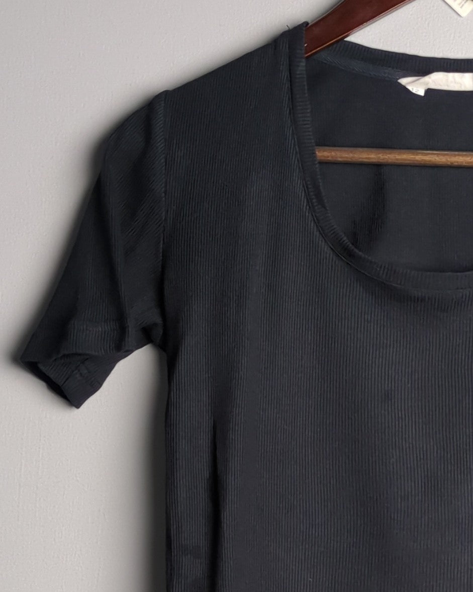 Creatures Of Habbit Black Ribbed T-Shirt