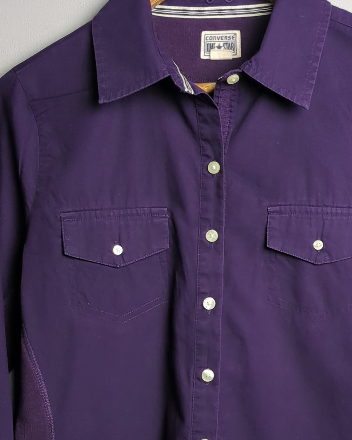 Converse Purple Button Shirt