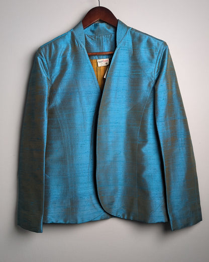 Taanbaan Blue Silk Jacket