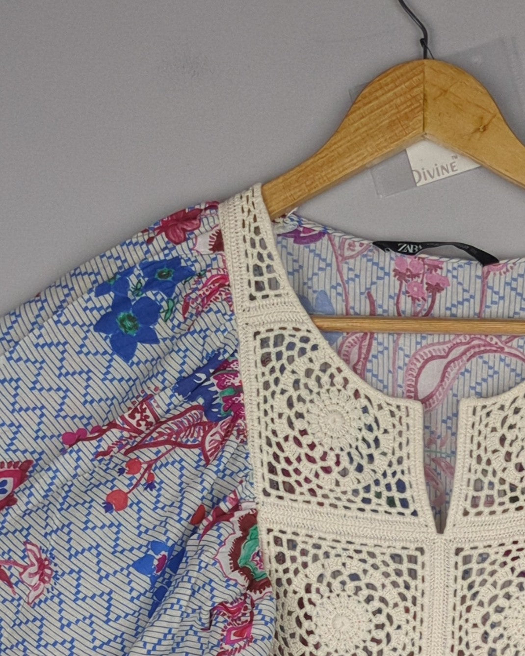 Zara Blue Floral Blouse