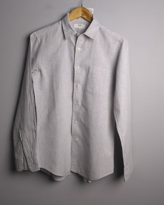 Uniqlo Gray Linen Shirt