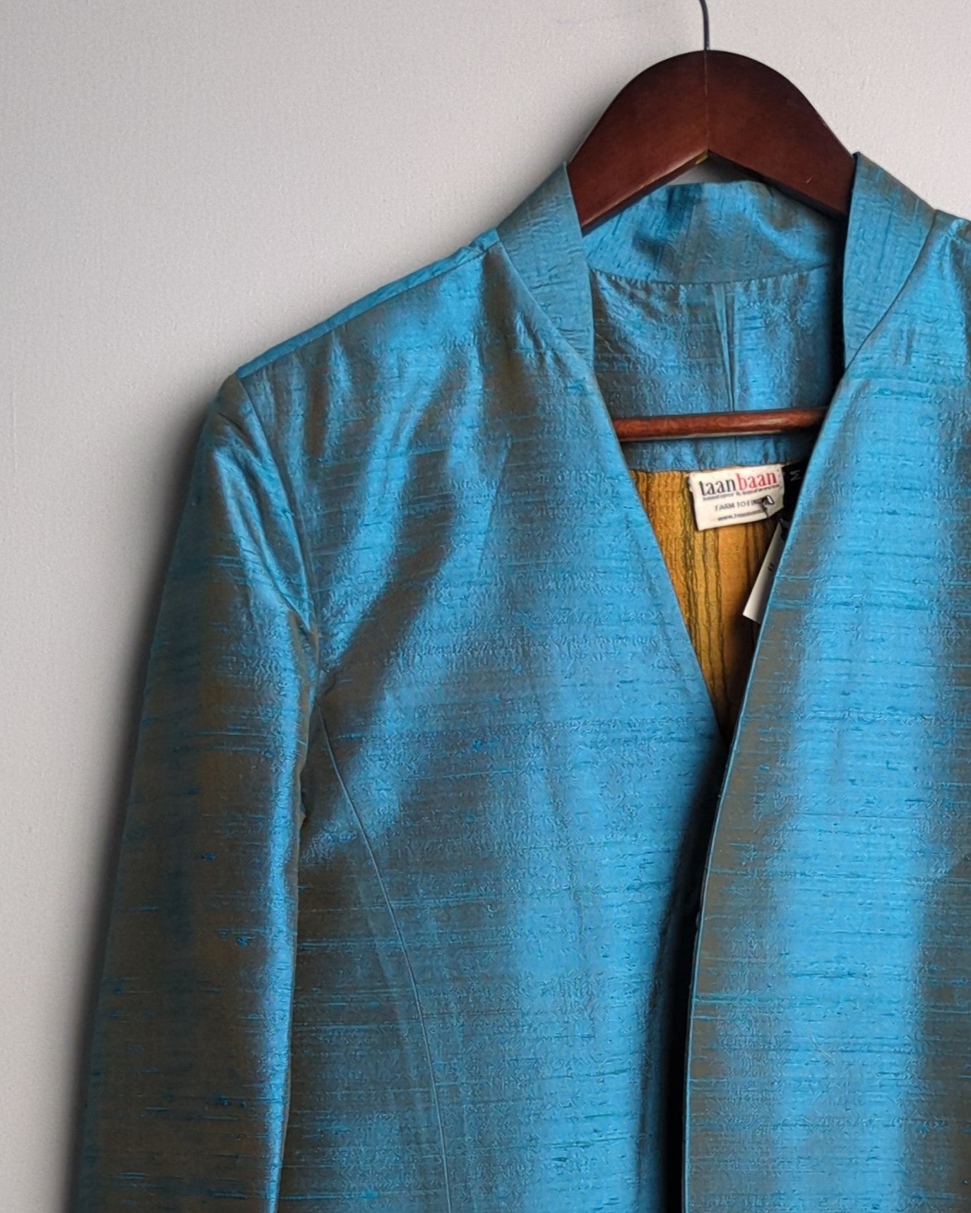 Taanbaan Blue Silk Jacket