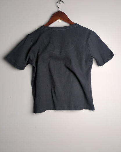 Creatures Of Habbit Black Ribbed T-Shirt