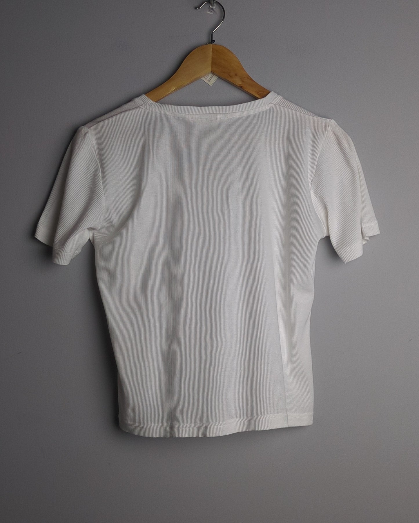 Creatures Of Heaven White Ribbed Tee - holes