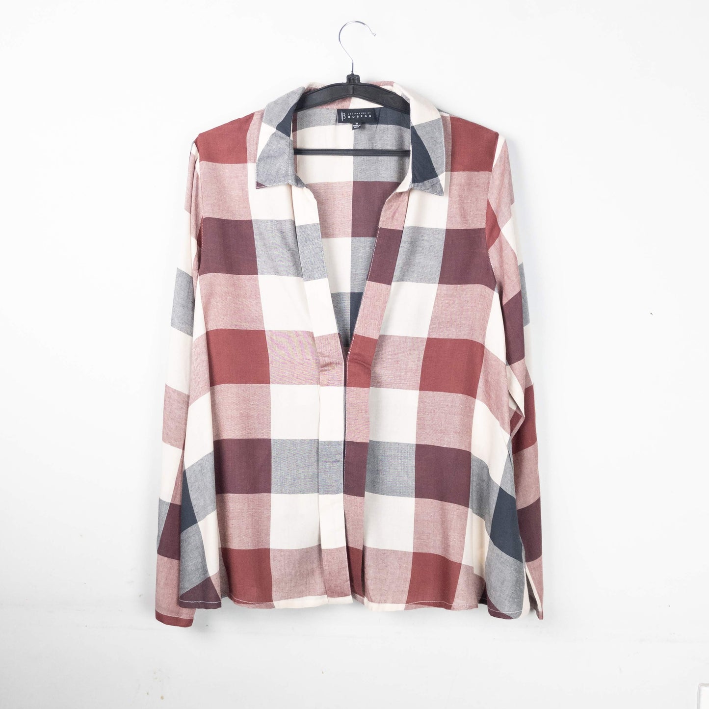 Plaid Relaxed Fit Blouse
