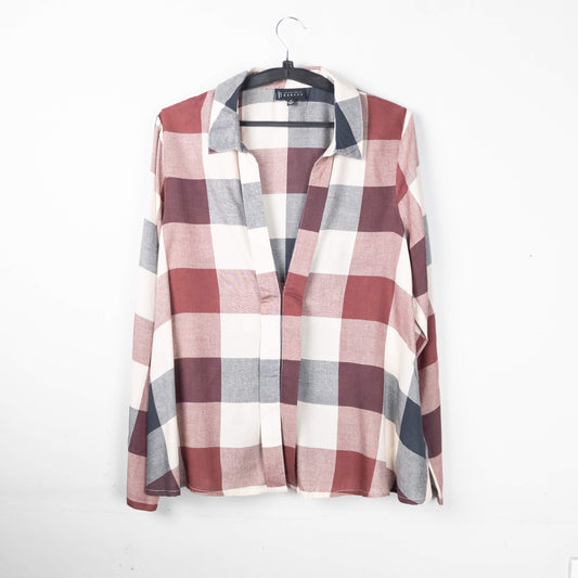 Plaid Relaxed Fit Blouse