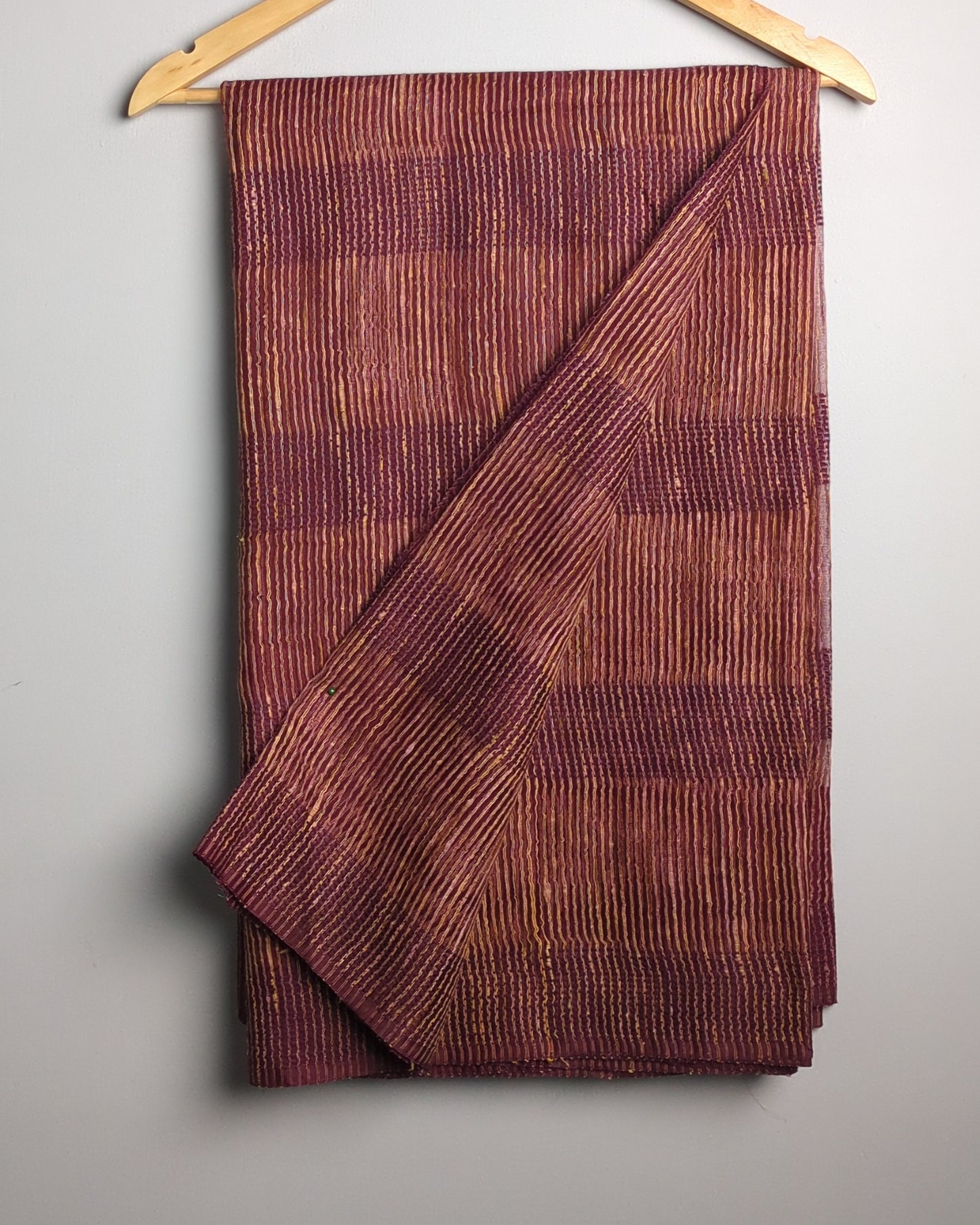 Wine Textured Saaree