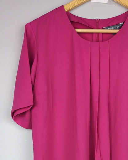 Project Eve Pink Pleated Dress - Torn on the side/belt is unusable