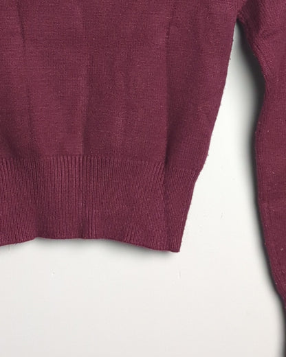 Zara Wine Mock Neck