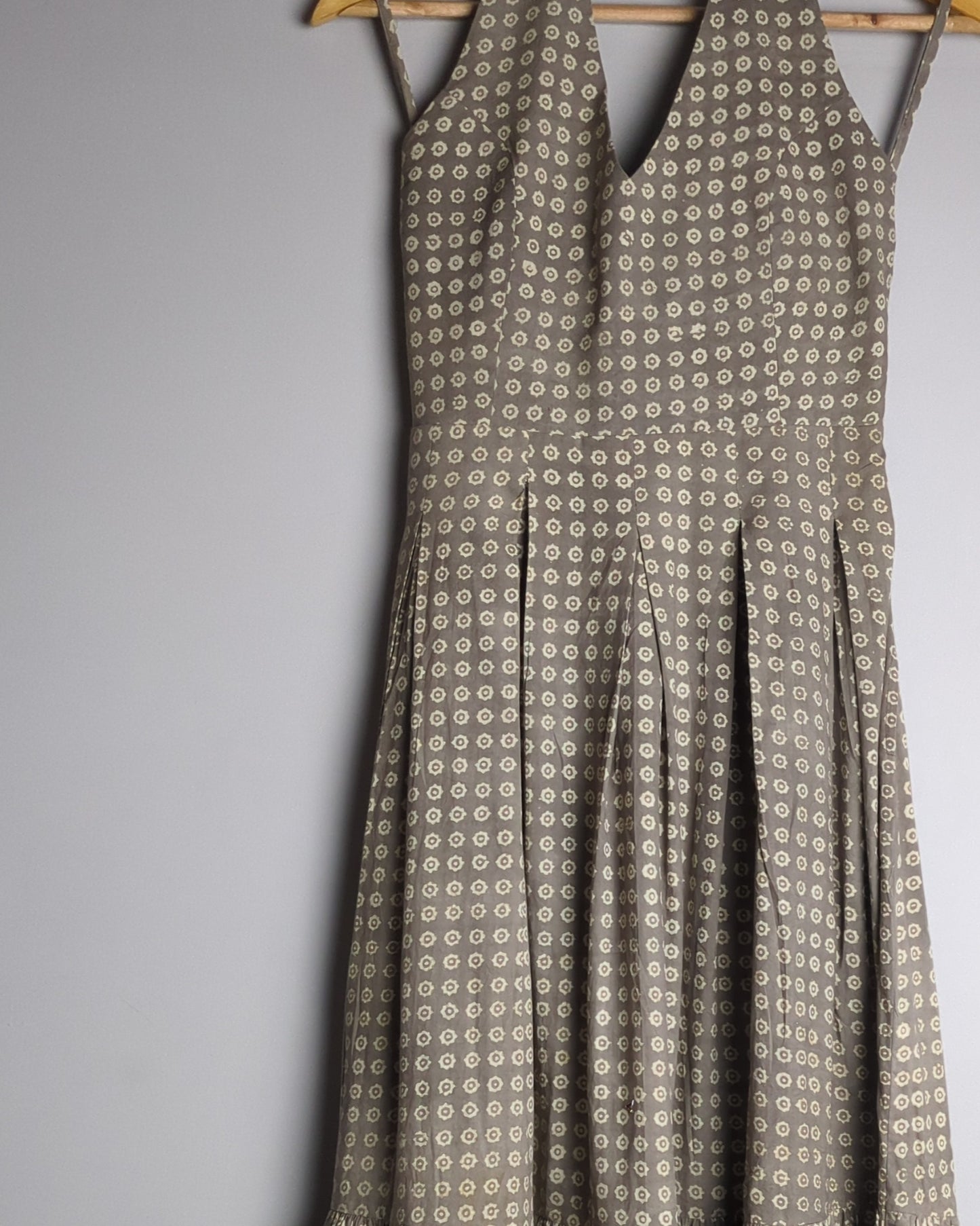 Khara Kapas Beige Halter Dress