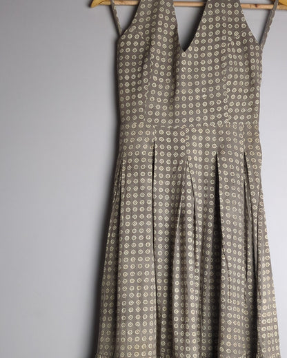 Khara Kapas Beige Halter Dress