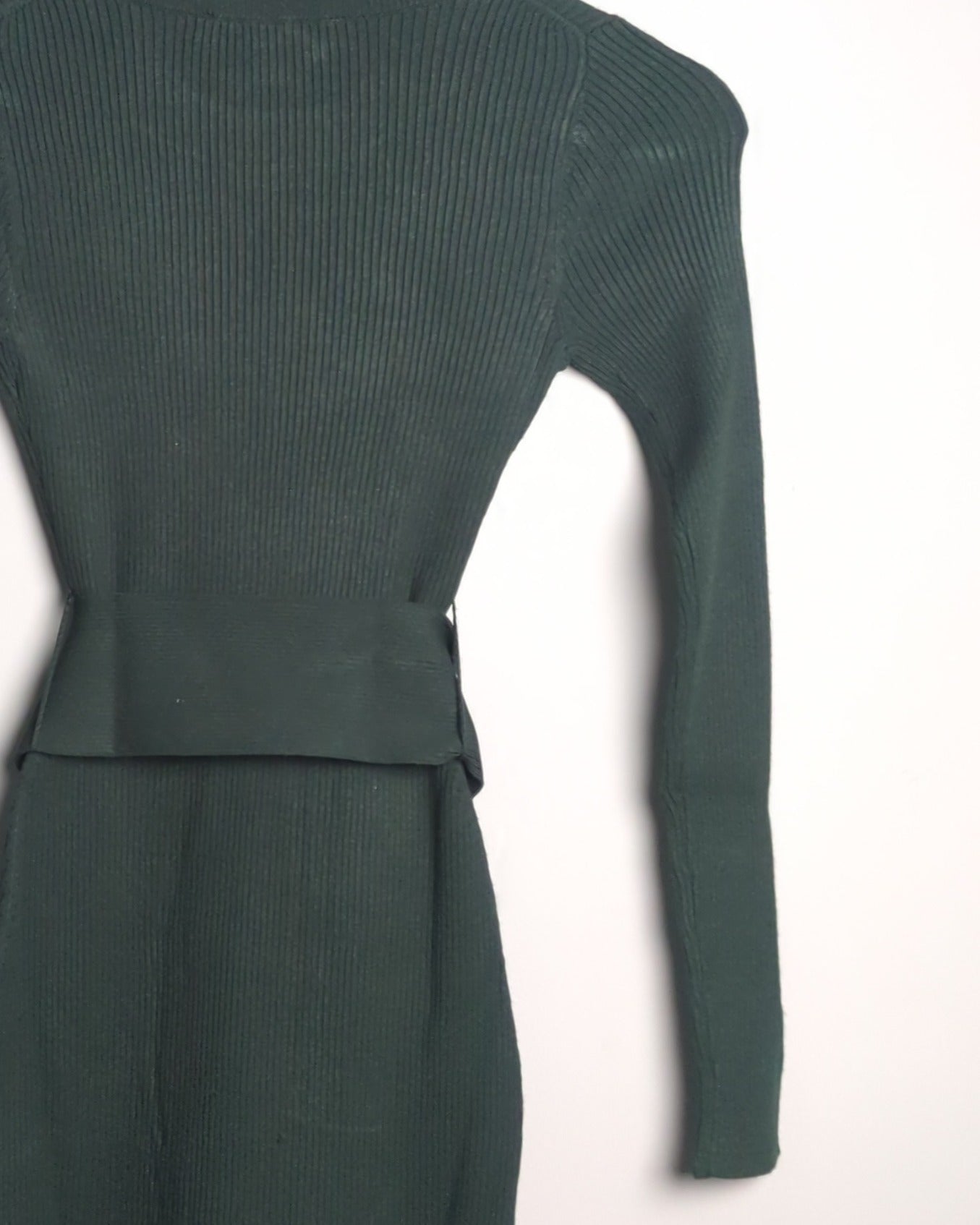 Forever New Green Ribbed Dress