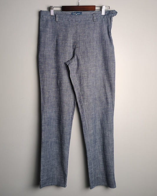 Cotton World Blue Casual Trousers