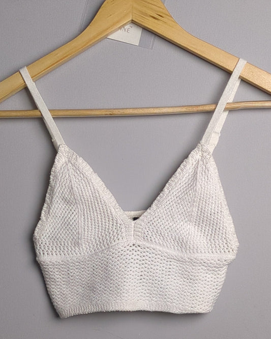 H&M Divided White Knit Bralette