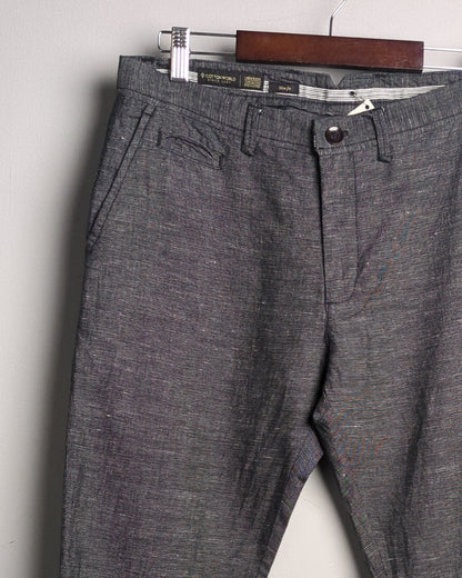 Cottonworld Slim Fit Charcoal Pants