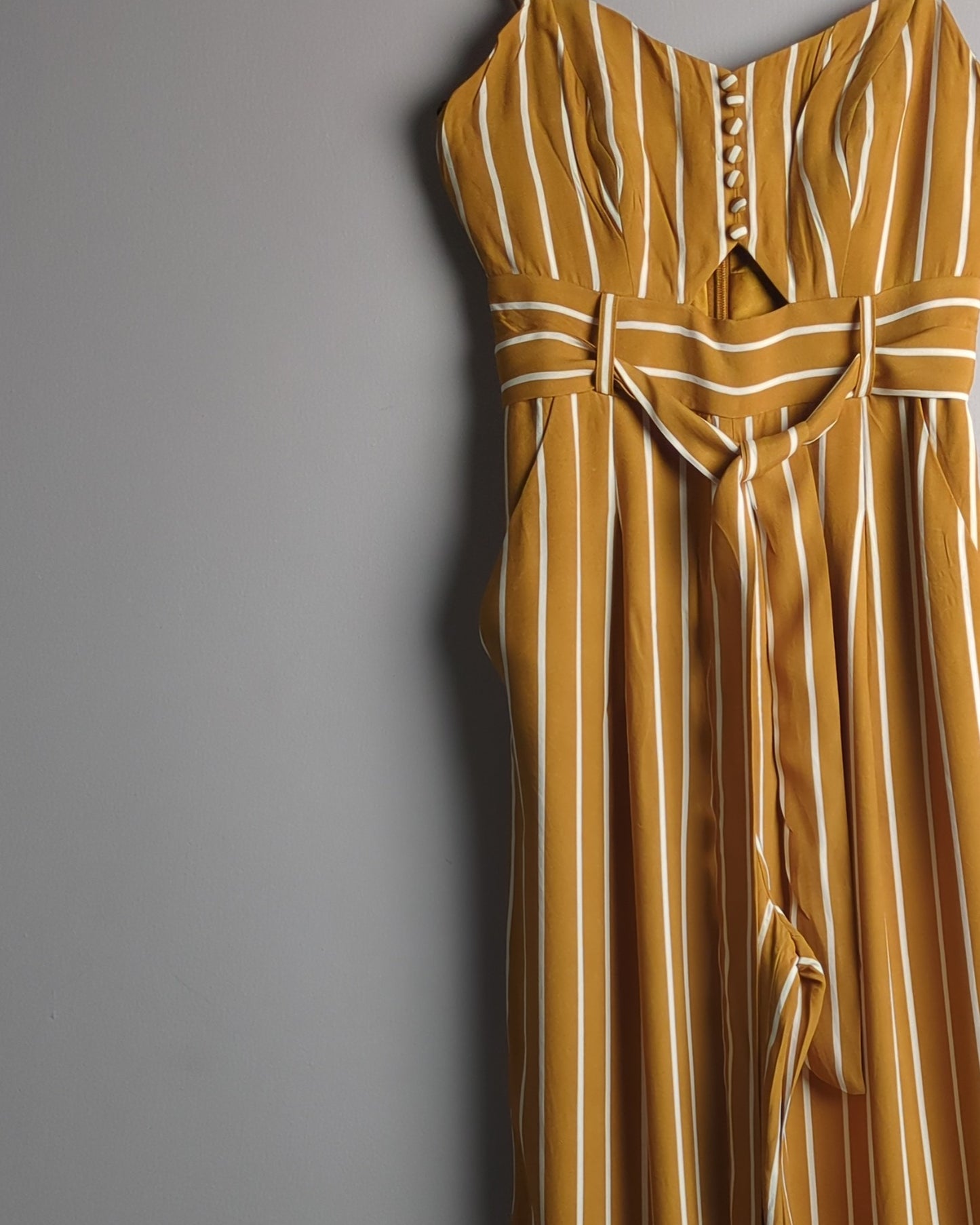 Forever New Brown Striped Jumpsuit