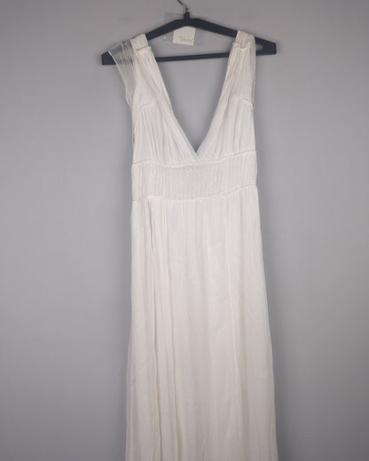 Mango White Maxi Dress