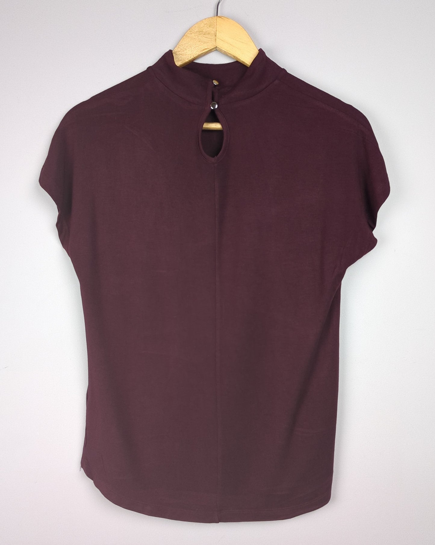 Cottonworld Wine Mock-neck Top