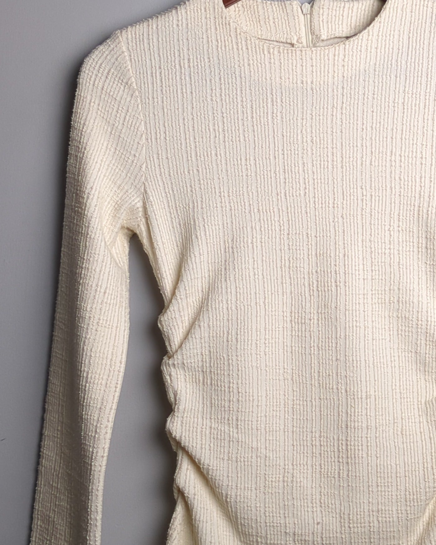 H&M Beige Ruched Dress