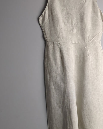 H&M Beige Linen Jumpsuit