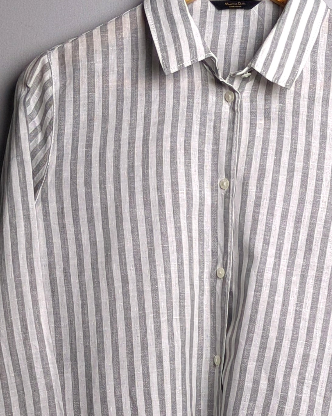 Massimo Dutti Gray Button-Down Shirt